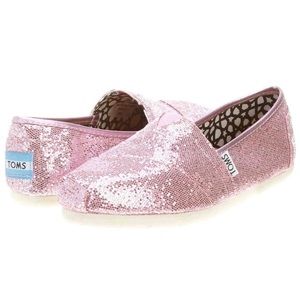 Pink Glitter TOMS - COMMENT YOUR PRICE